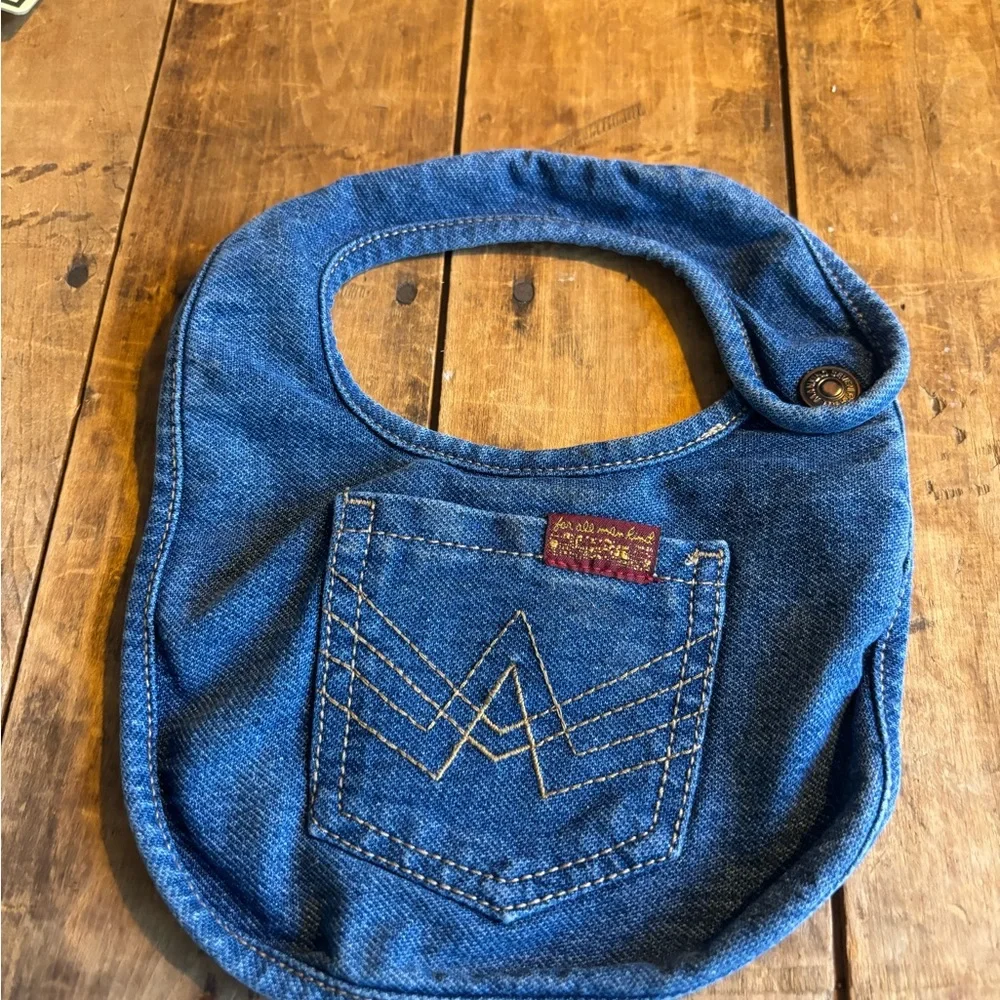 Blue Denim Baby Bib 7 for mankind jeans